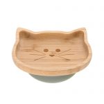 Kinderteller Mit Saugnapf Bambusholz – Platter, Little Chums Cat