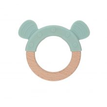 Teether “Ring” Wood/Silicone Little Chums Dog 0-18M