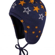 Mütze, ausgenäht Sterne navy