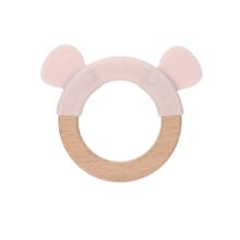 Teether “Ring” Wood/Silicone Little Chums Mouse