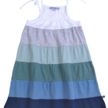 Jersey Kleid colourblocking in mint-sky