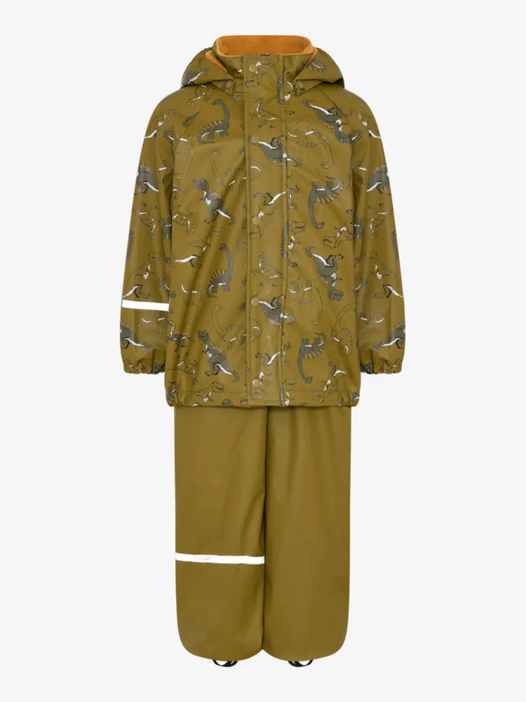 Rainwear Set -AOP, w.fleece Nutria