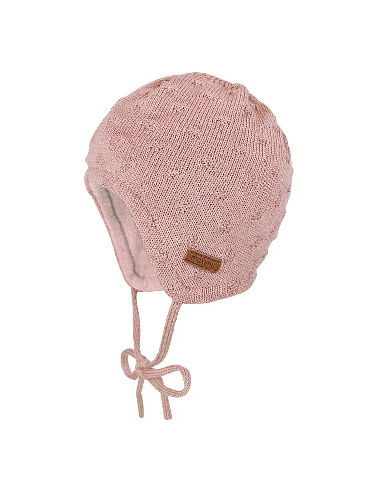 BABY GIRL-Mütze ausgenäht rosa taupe